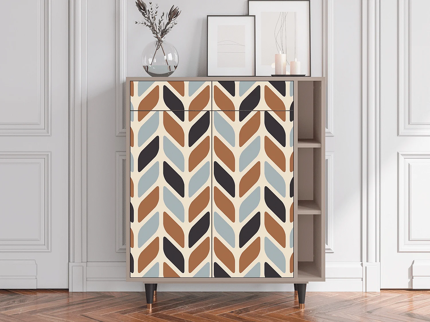 Aparador - 96х110х41 cm - BS6 - Beige Laure, Latte