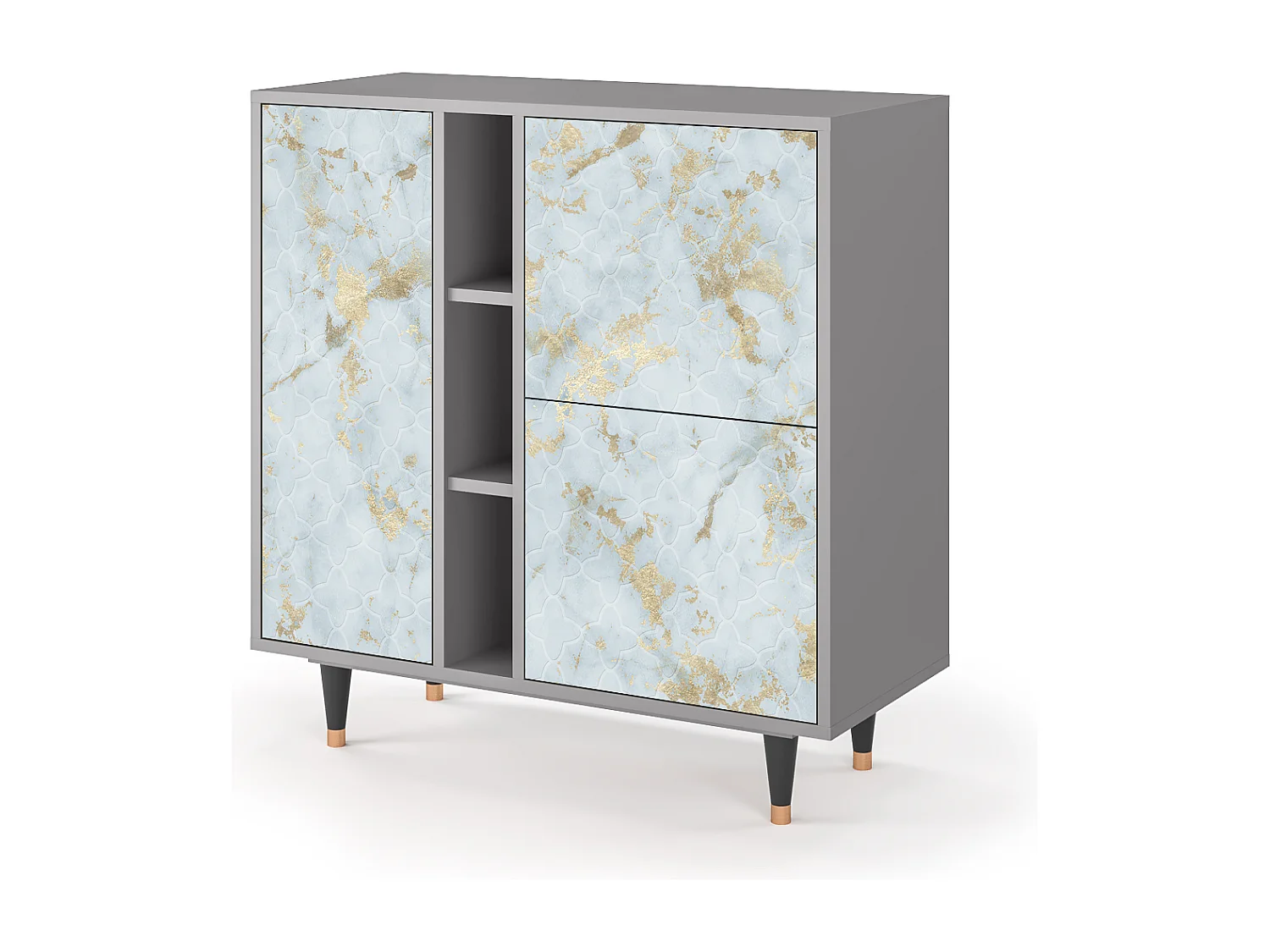 Buffet - 94х96х41 cm - BS5 - Golden Waves, Gris