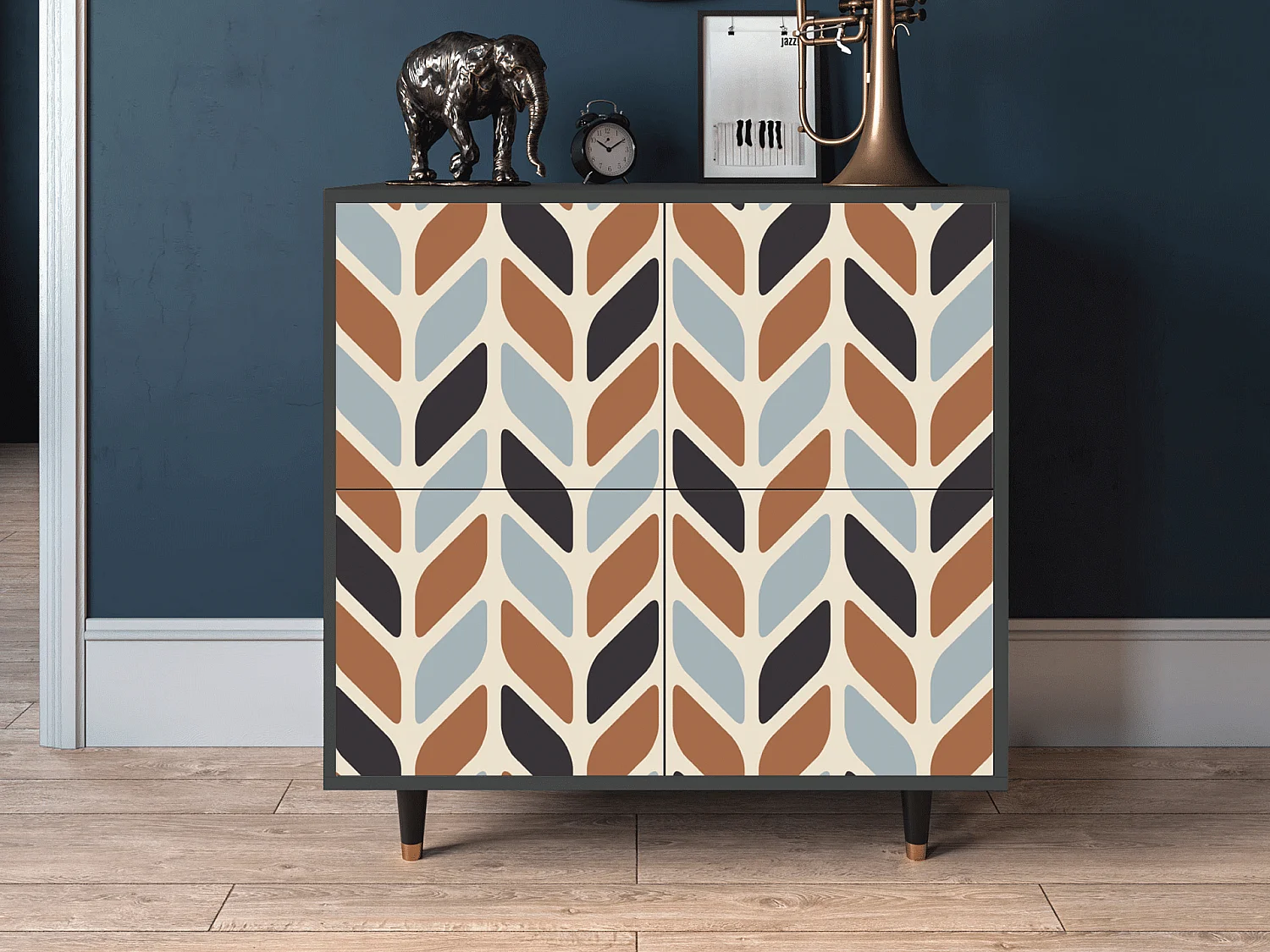 Aparador - 94x96x48 cm - BS3 - Beige Laure, Antracite