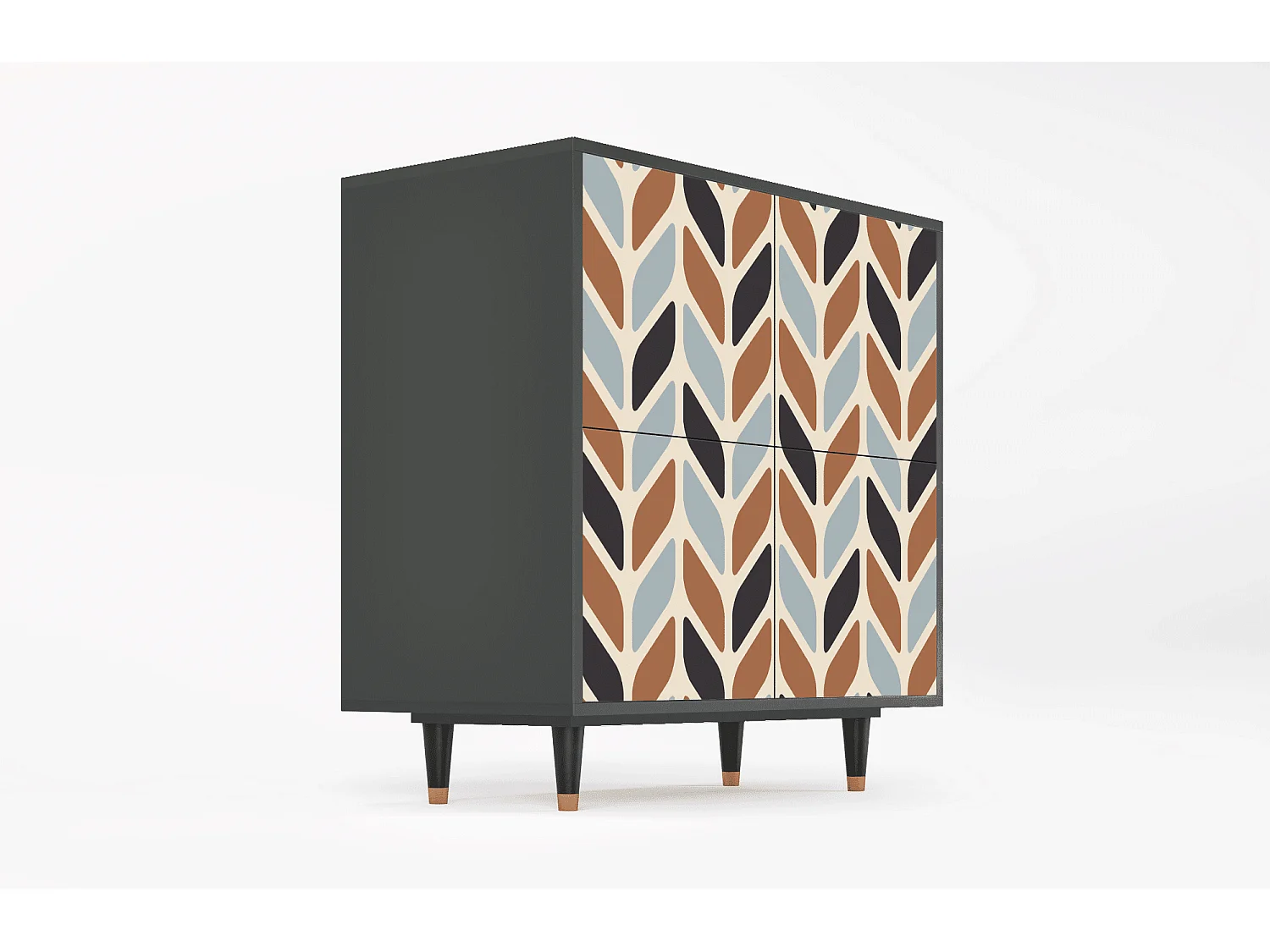 Buffet - 94x96x48 cm - BS3 - Beige Laure, Anthracite