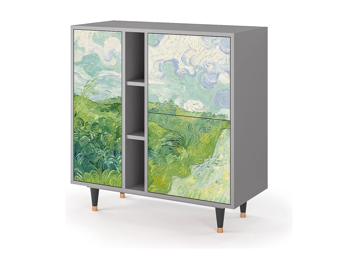 Sideboard - 94х96х41 cm - BS5 - Green Wheat Fields, Grau