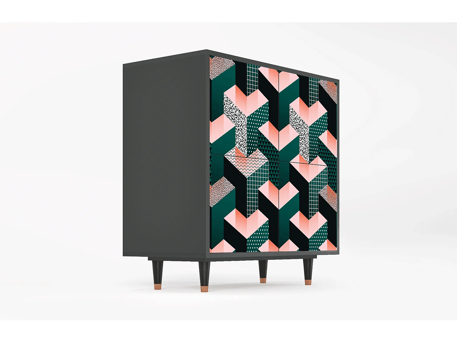 Aparador - 94x96x48 cm - BS3 - Geometric Madness, Antracite