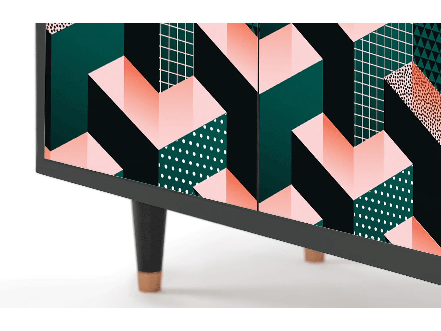 Buffet - 94x96x48 cm - BS3 - Geometric Madness, Anthracite
