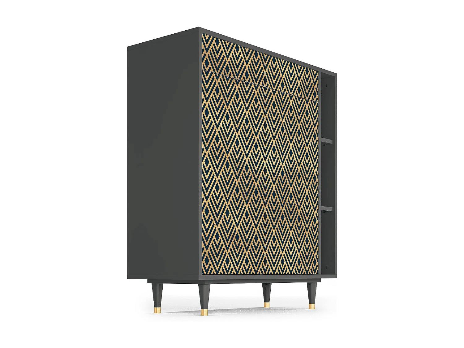 Dressoir - 96х110х41 cm - BS6 - Egypt Triangles, Antraciet