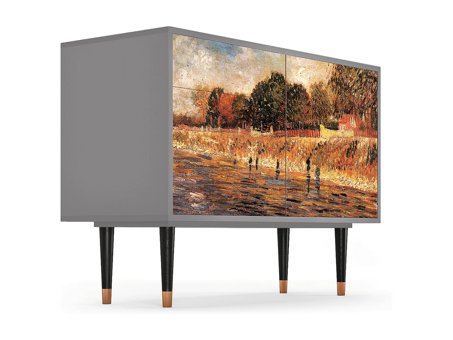 Aparador - 115x85x48 cm - BS4 - The Banks, Cinza