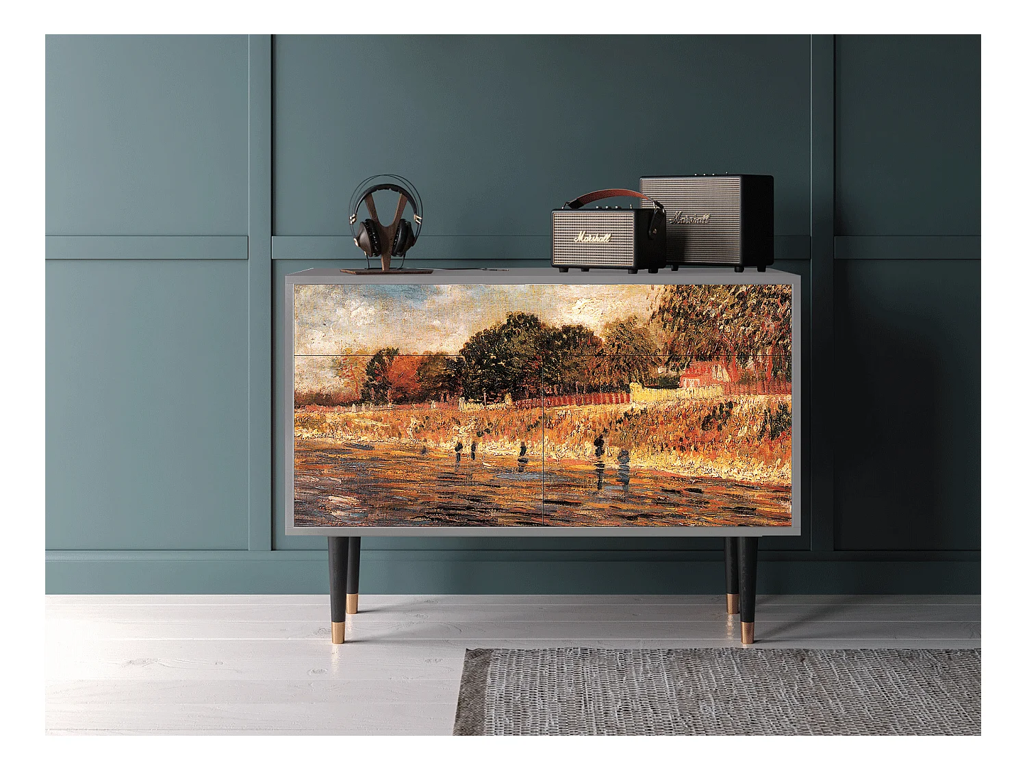 Buffet - 115x85x48 cm - BS4 - The Banks, Gris
