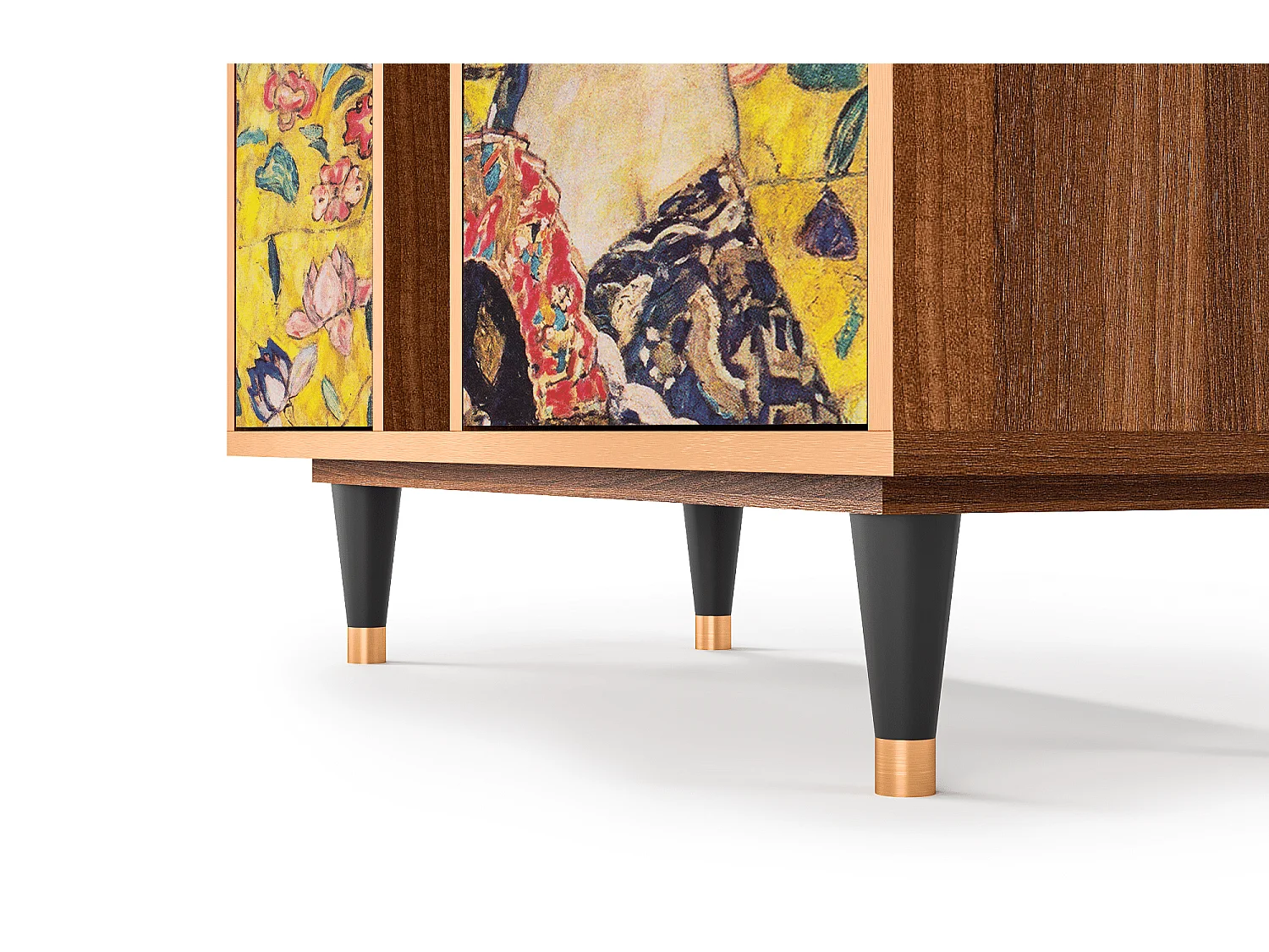 Buffet - 94х96х41 cm - BS5 - Lady with Fan by Klimt, Noyer