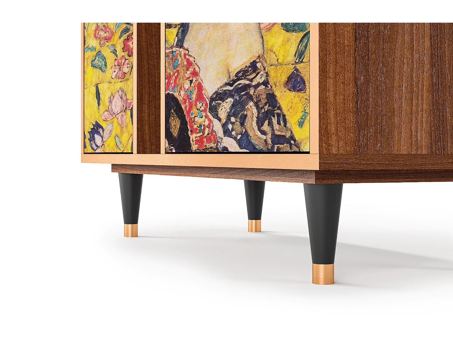 Buffet - 94х96х41 cm - BS5 - Lady with Fan by Klimt, Noyer