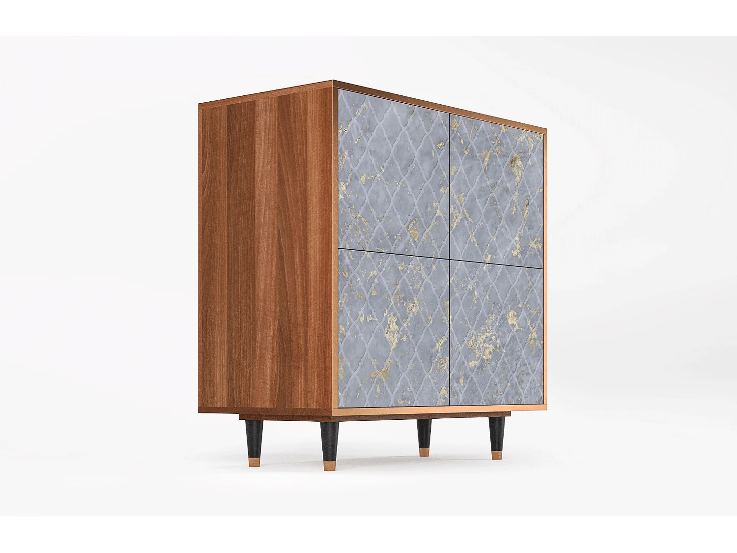 Kredens - 94x96x48 cm - BS3 - Golden Smoke, Orzech