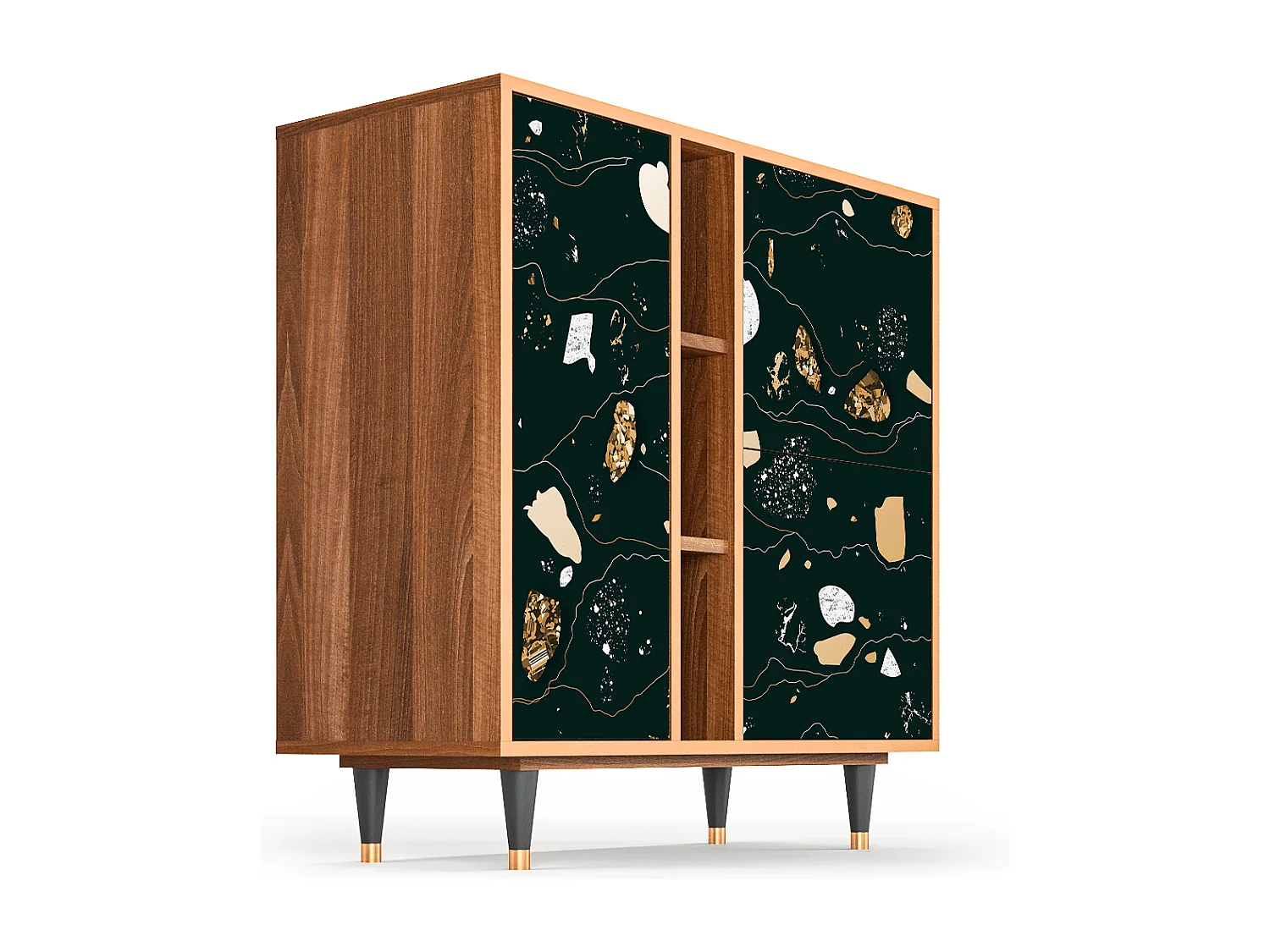 Kredens - 94х96х41 cm - BS5 - Space Rocks, Orzech