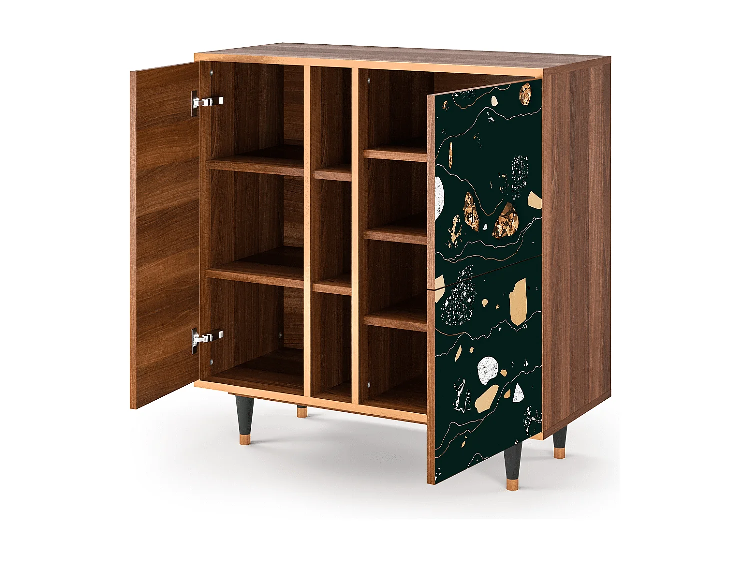 Kredens - 94х96х41 cm - BS5 - Space Rocks, Orzech