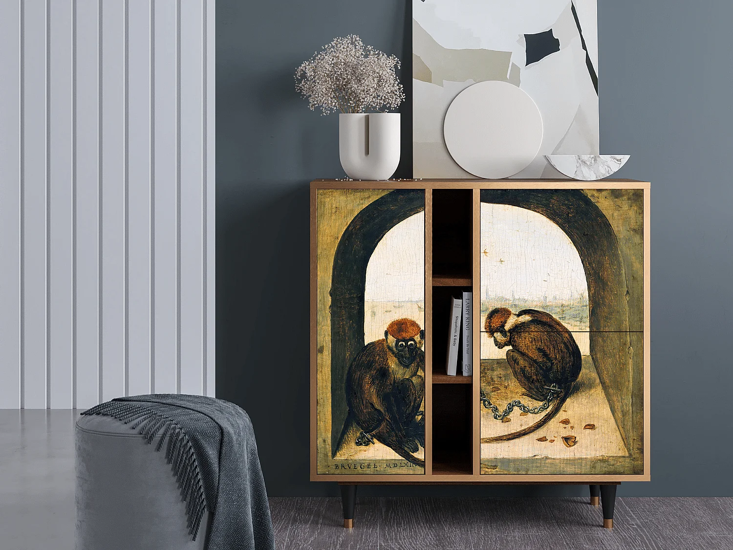 Buffet - 94х96х41 cm - BS5 - Two Monkeys, Noyer