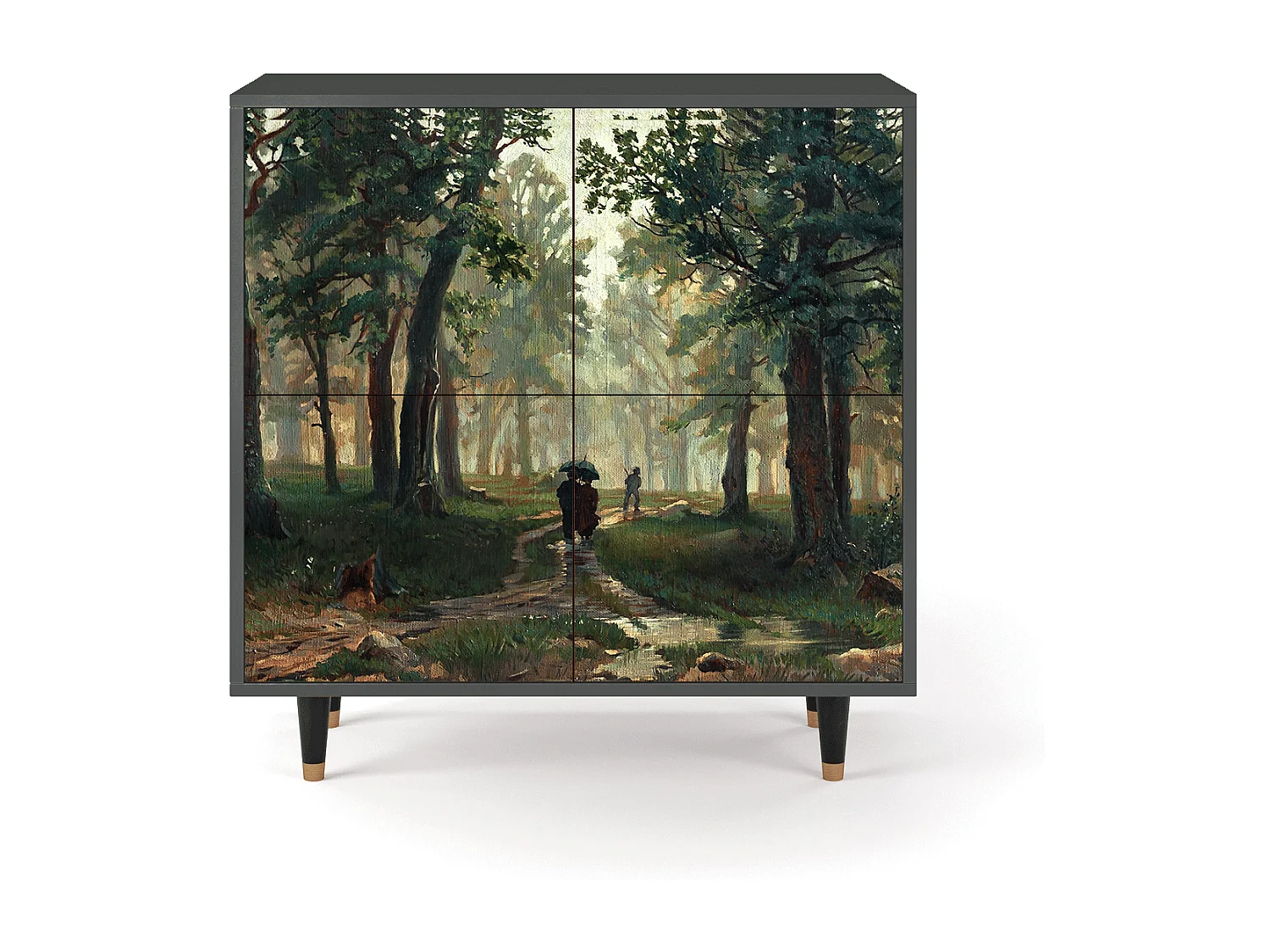 Dressoir - 94x96x48 cm - BS3 -  Rain in the Oak Forest, Antraciet