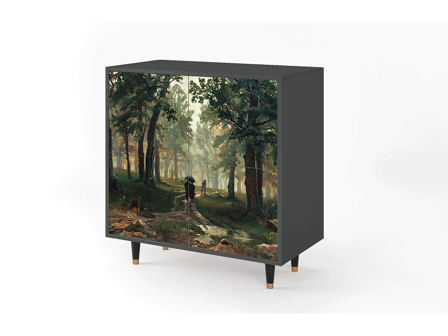 Dressoir - 94x96x48 cm - BS3 -  Rain in the Oak Forest, Antraciet