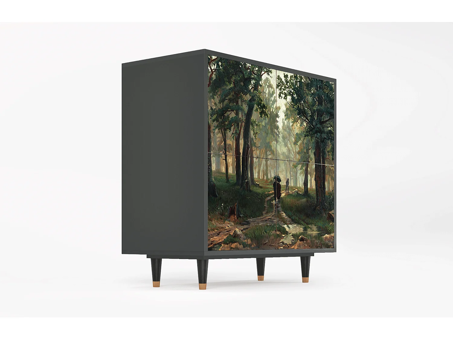 Dressoir - 94x96x48 cm - BS3 -  Rain in the Oak Forest, Antraciet