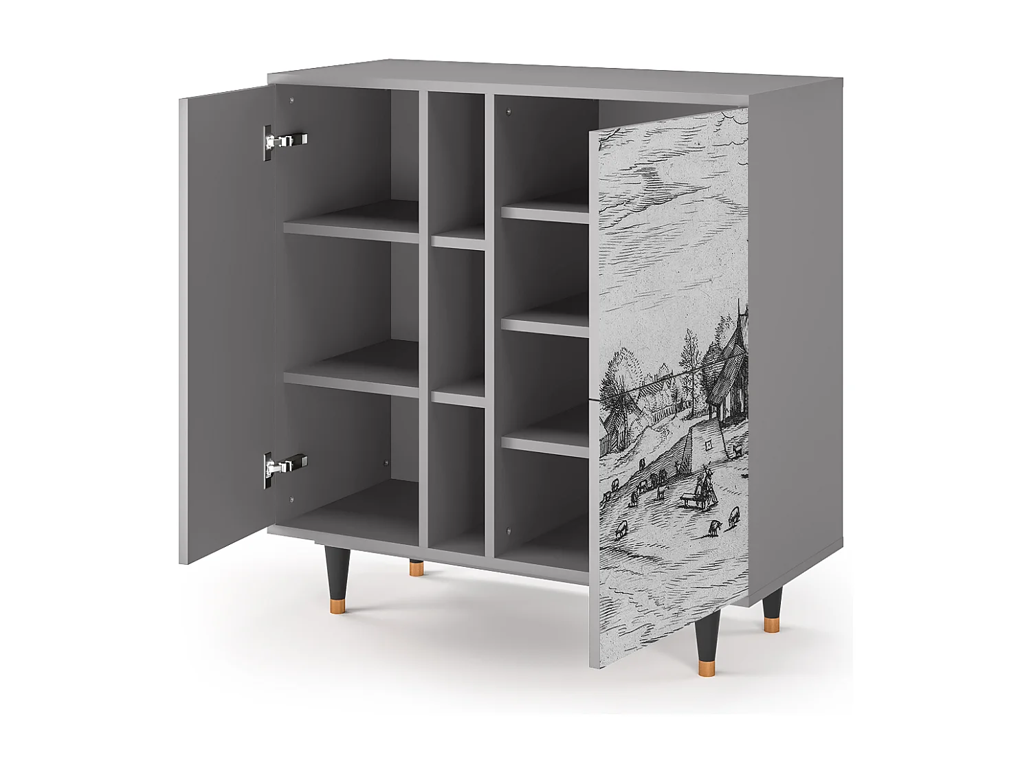 Dressoir - 94х96х41 cm - BS5 - Country Village, Grijs