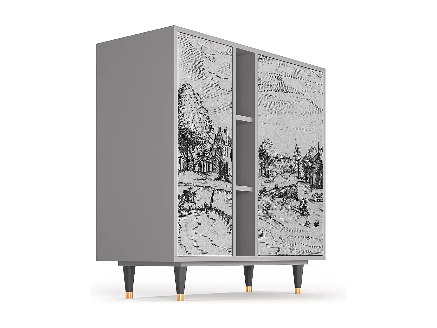 Buffet - 94х96х41 cm - BS5 - Country Village, Gris