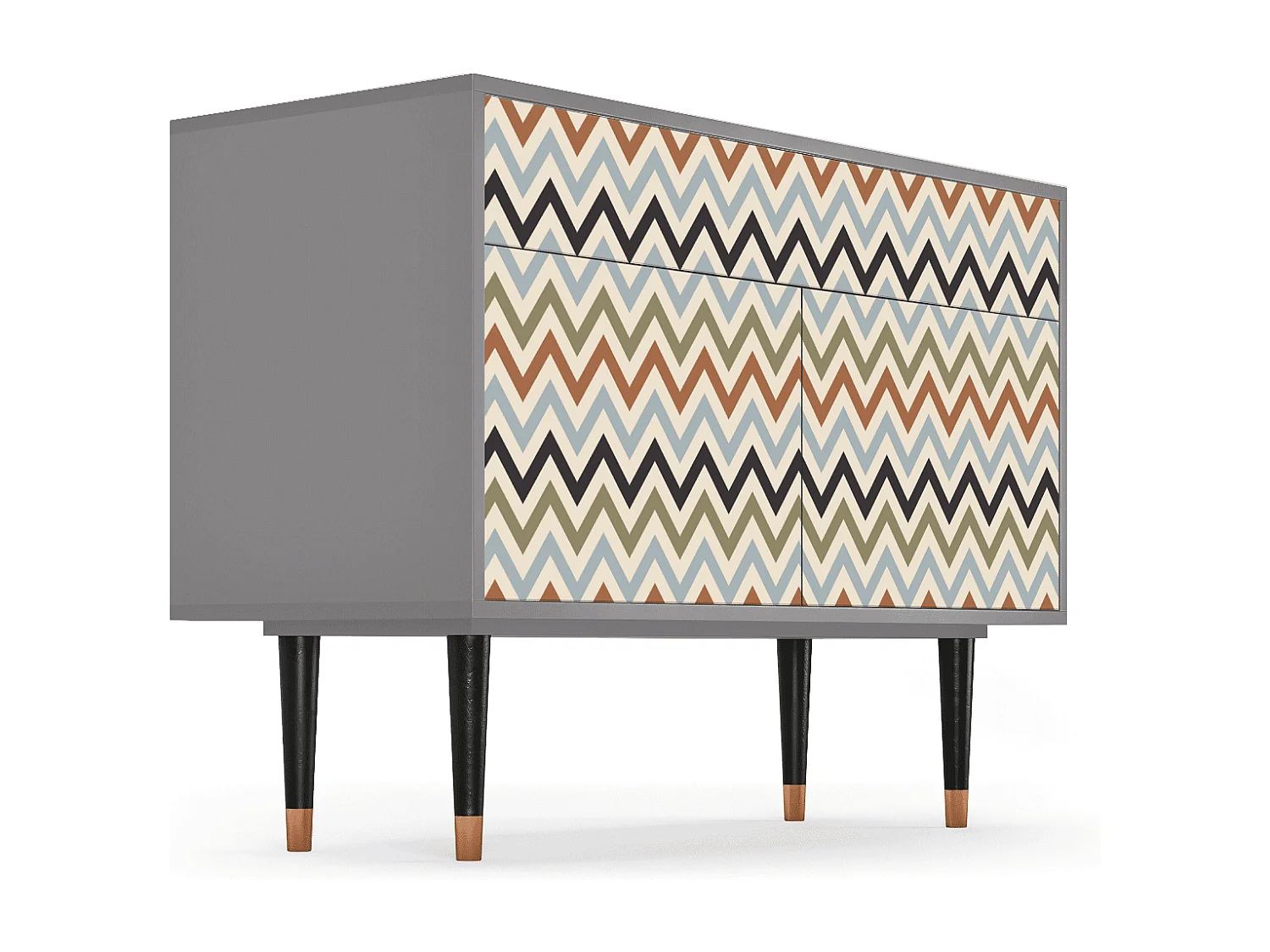 Buffet - 115x85x48 cm - BS4 - Bright Ripple, Gris