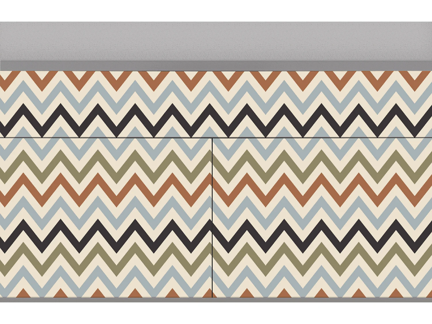 Buffet - 115x85x48 cm - BS4 - Bright Ripple, Gris