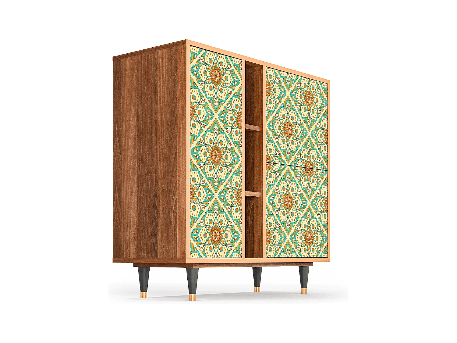 Credenza - 94х96х41 cm - BS5 - Hindu Daisy, Noce