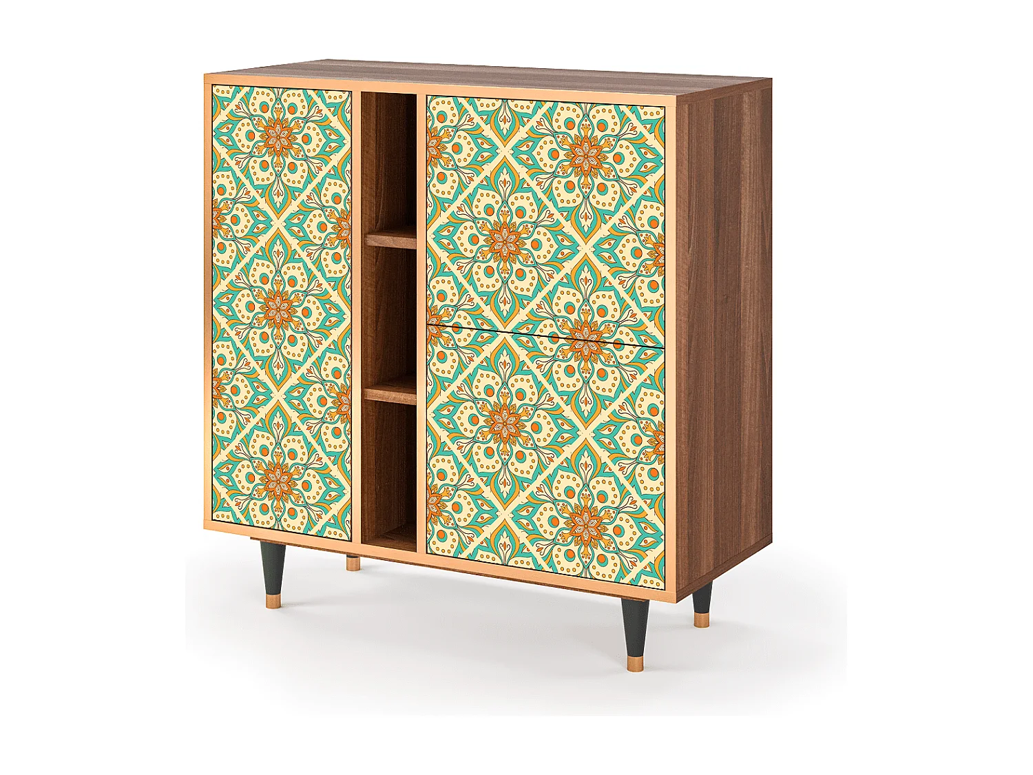 Buffet - 94х96х41 cm - BS5 - Hindu Daisy, Noyer