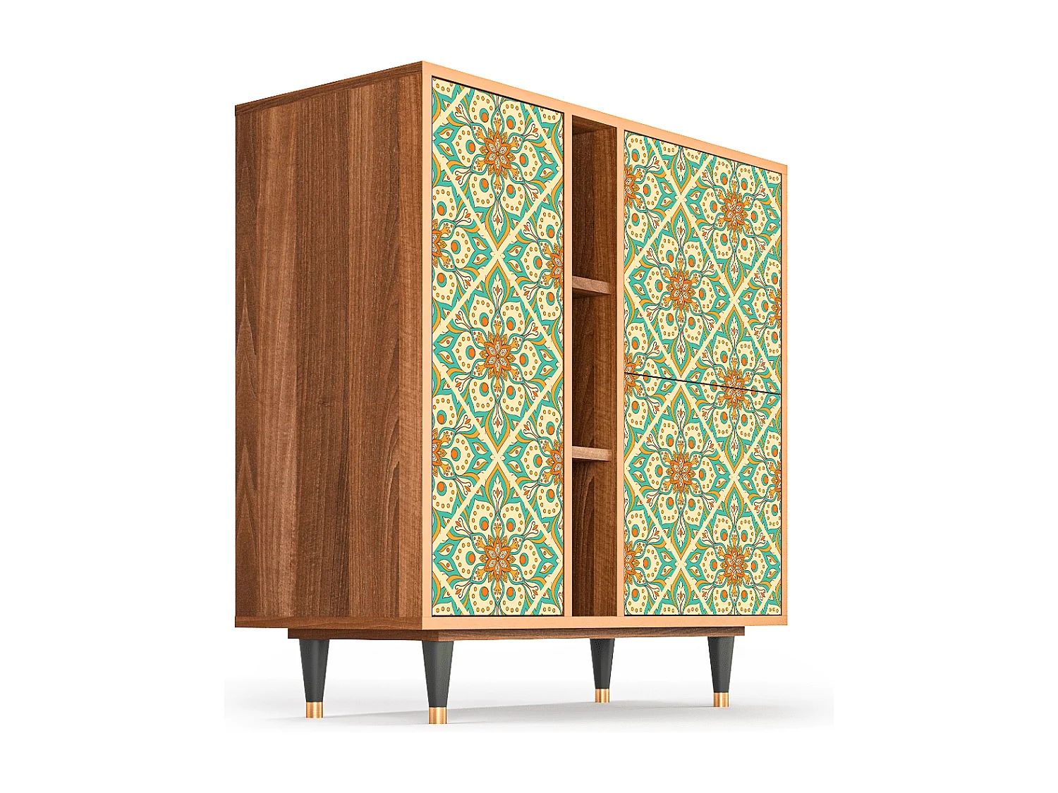 Buffet - 94х96х41 cm - BS5 - Hindu Daisy, Noyer