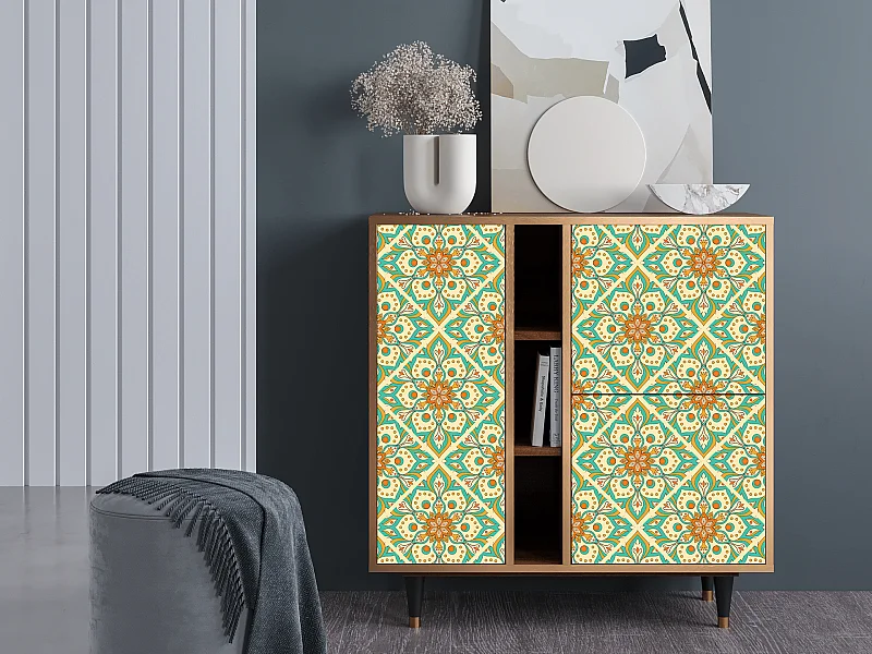Credenza - 94х96х41 cm - BS5 - Hindu Daisy, Noce