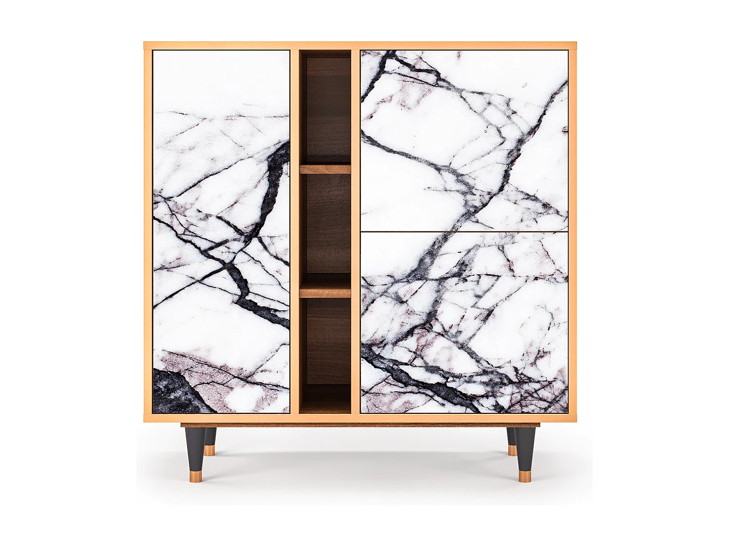 Sideboard - 94х96х41 cm - BS5 - Raven Marble, Walnuss