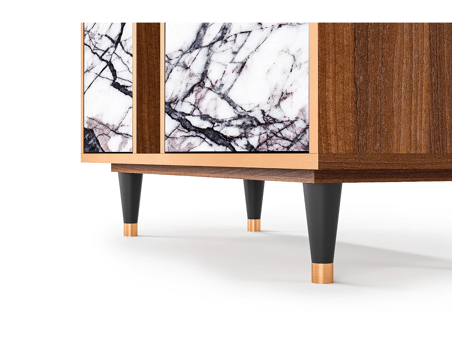 Sideboard - 94х96х41 cm - BS5 - Raven Marble, Walnuss