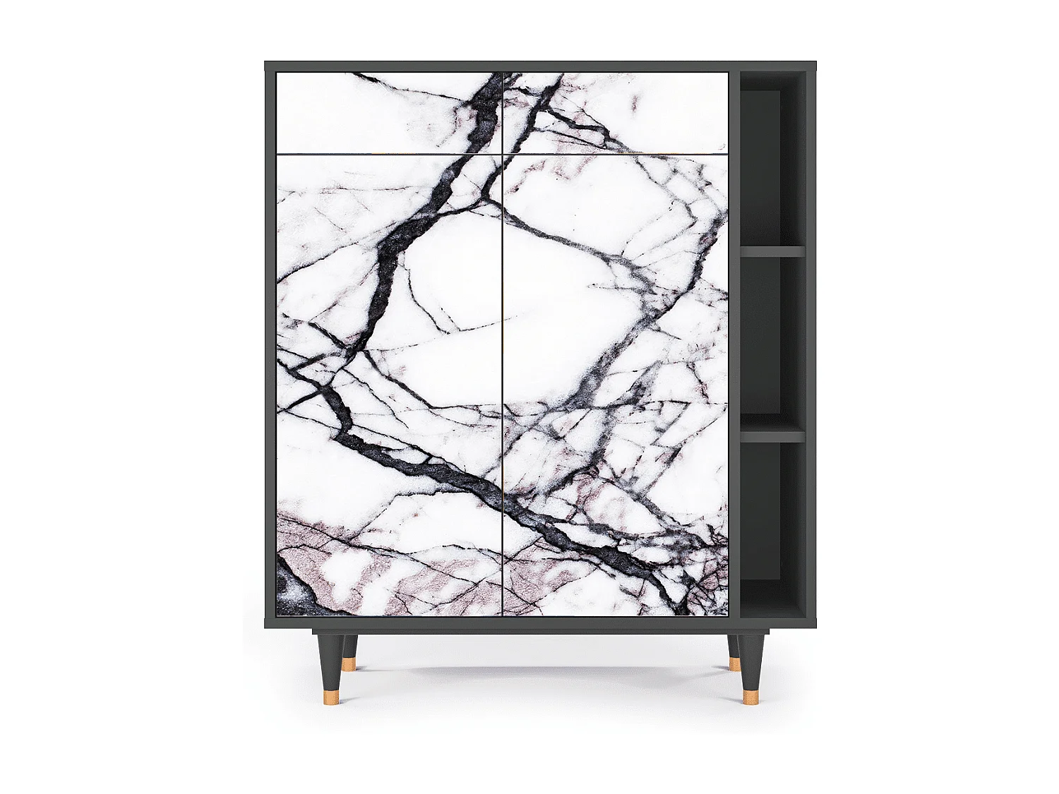 Buffet - 96х110х41 cm - BS6 - Raven Marble, Anthracite