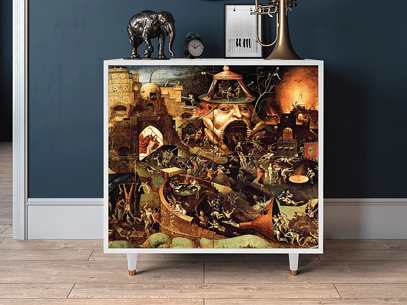 Buffet - 94x96x48 cm - BS3 - Christ in Limbo, Blanc