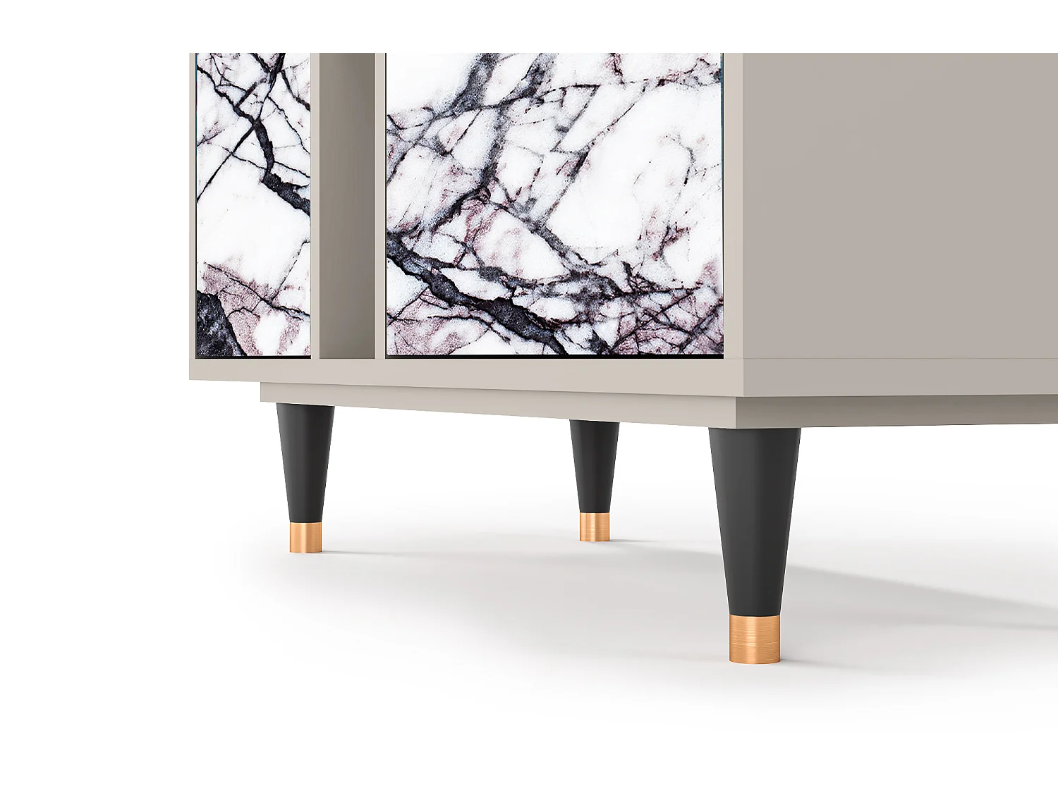 Kredens - 94х96х41 cm - BS5 - Raven Marble, Piaskowy