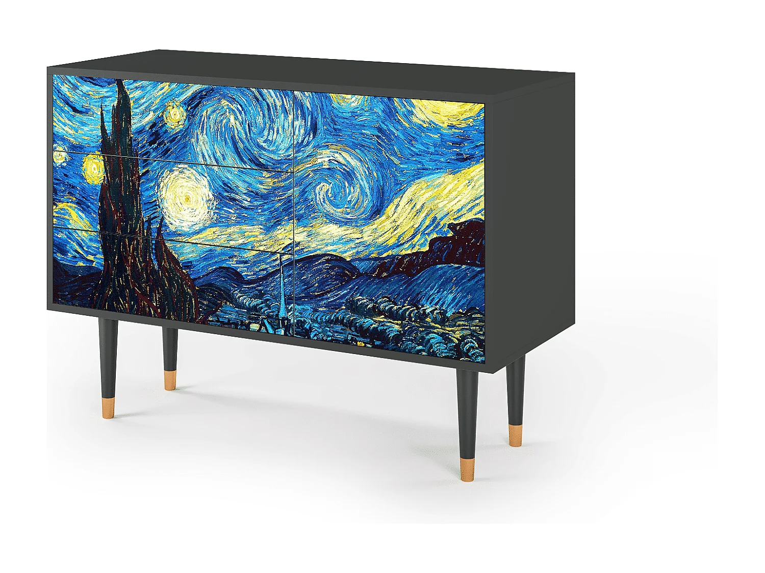 Dressoir - 115х84х41 cm - S3 - The Starry Night  , Antraciet