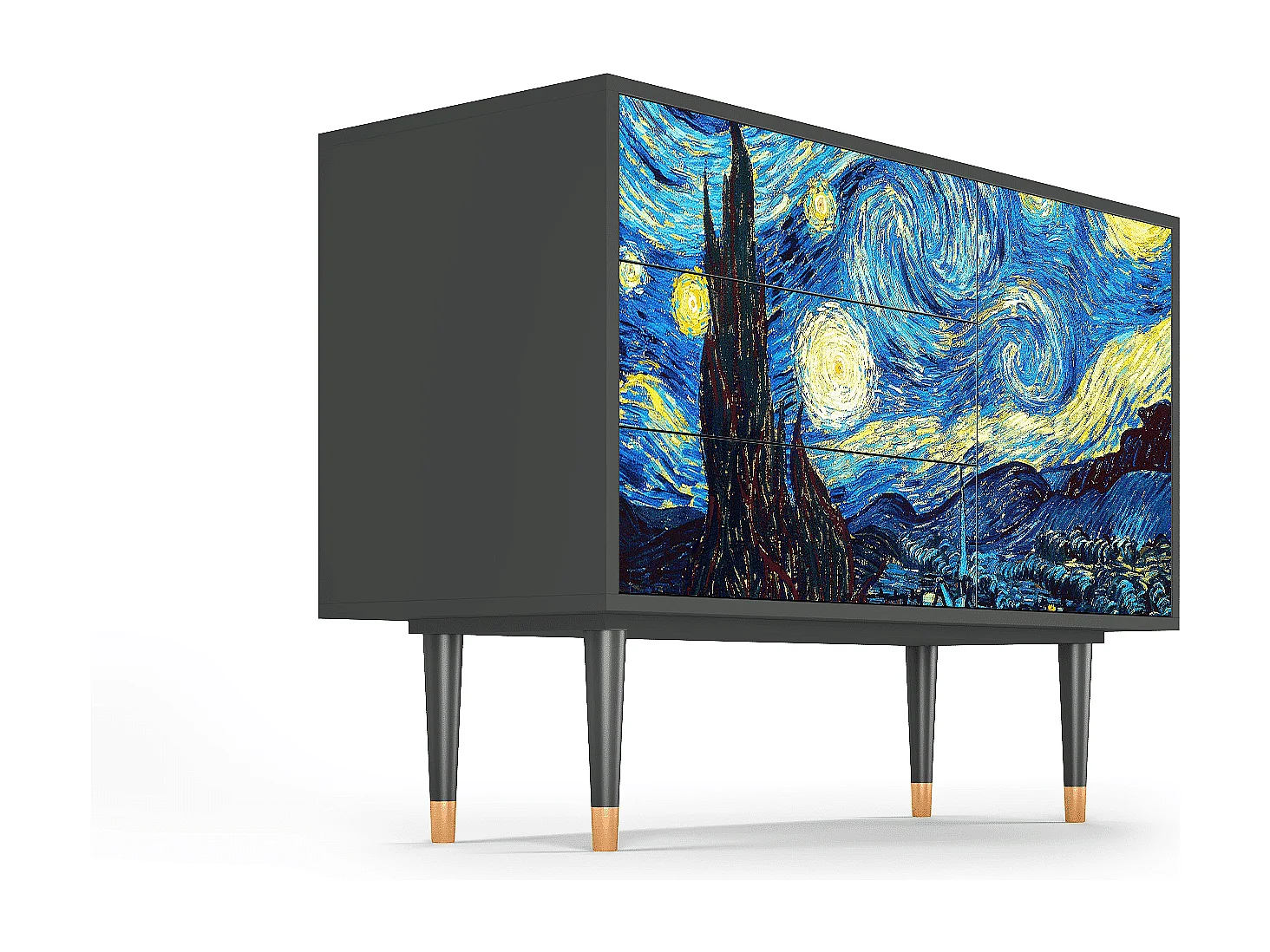 Dressoir - 115х84х41 cm - S3 - The Starry Night  , Antraciet