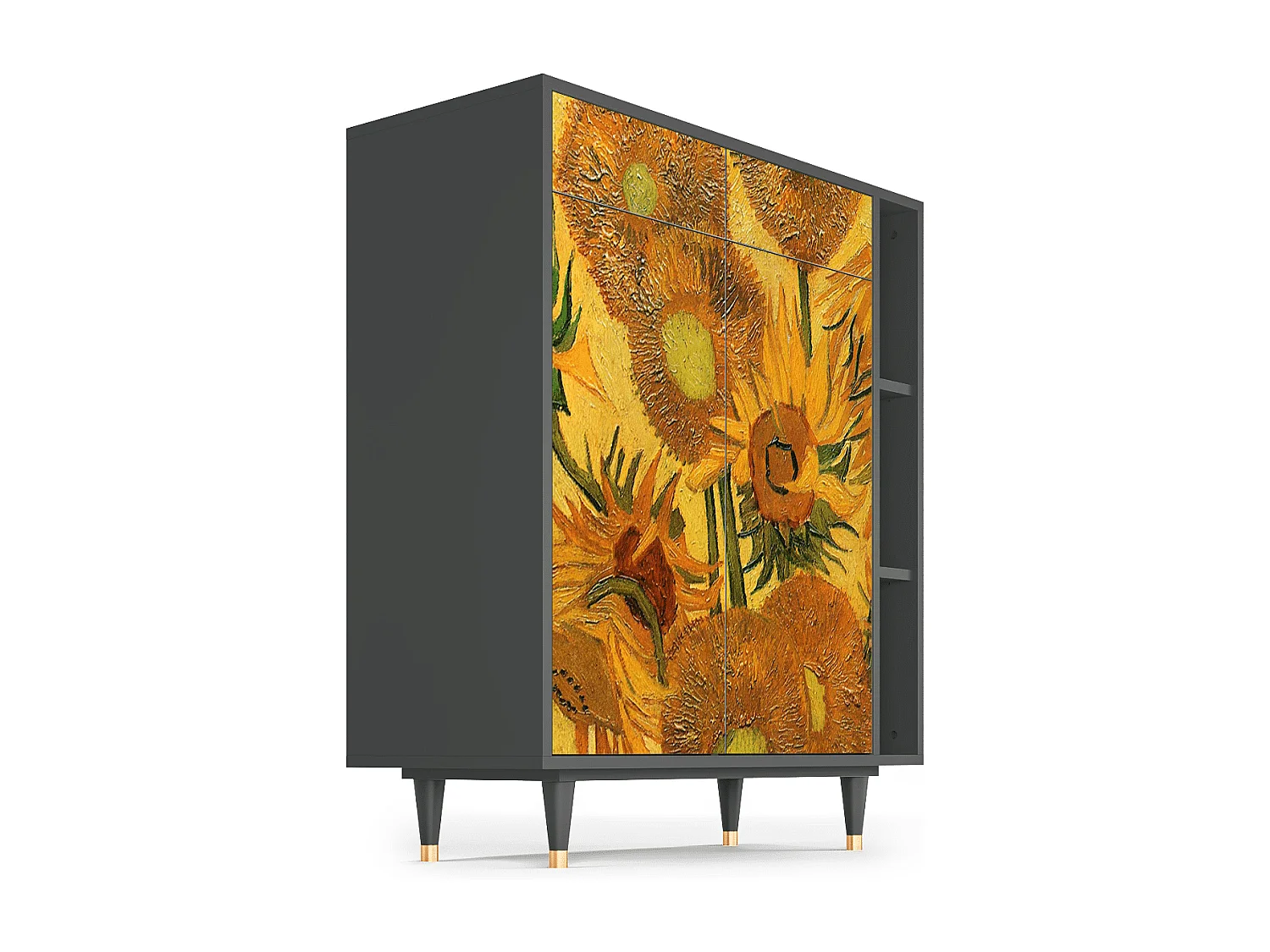 Buffet - 96х110х41 cm - BS6 - Sunflowers, Anthracite