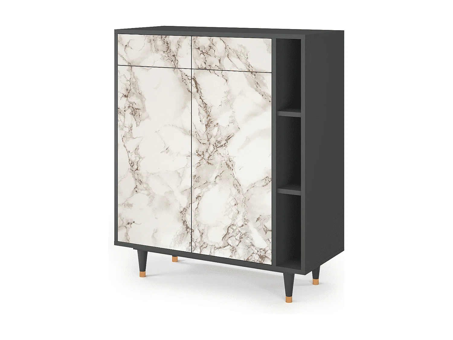 Buffet - 96х110х41 cm - BS6 - Milk Marble, Anthracite