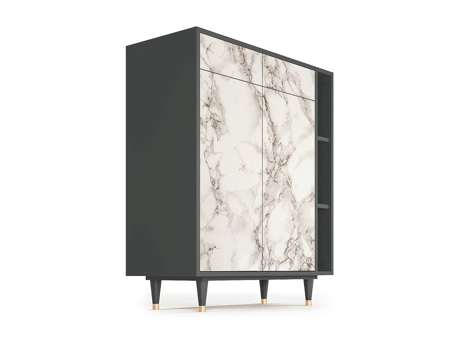 Buffet - 96х110х41 cm - BS6 - Milk Marble, Anthracite