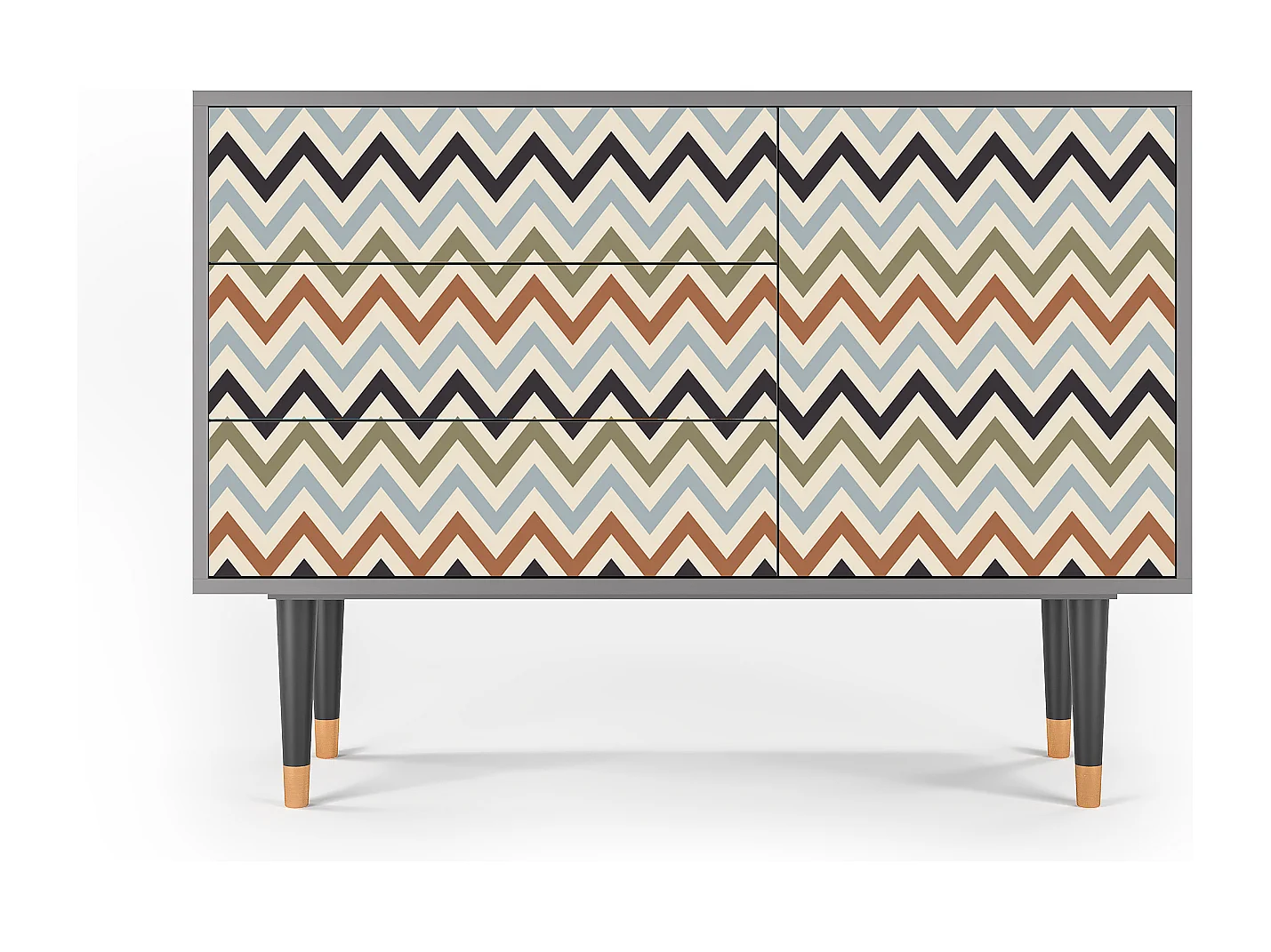 Aparador - 115х84х41 cm - S3 - Bright Ripple, Cinza