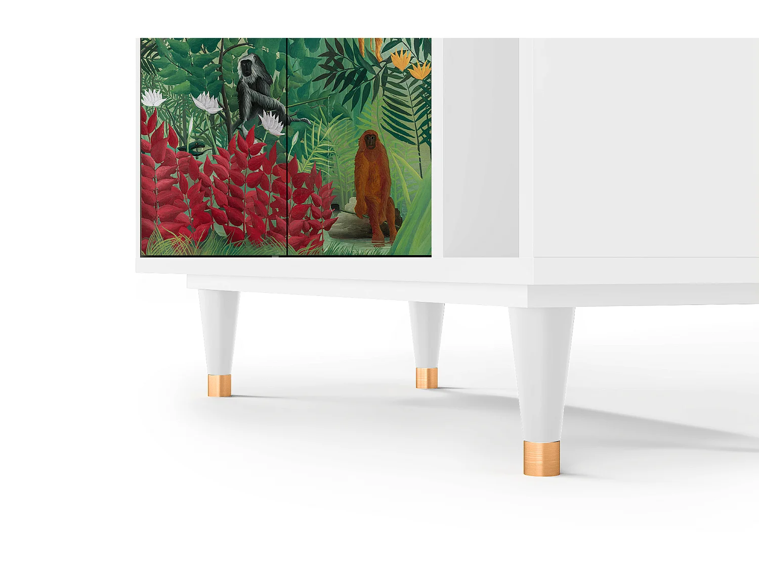 Kredens - 96х110х41 cm - BS6 - Jungles in Paris, Biały