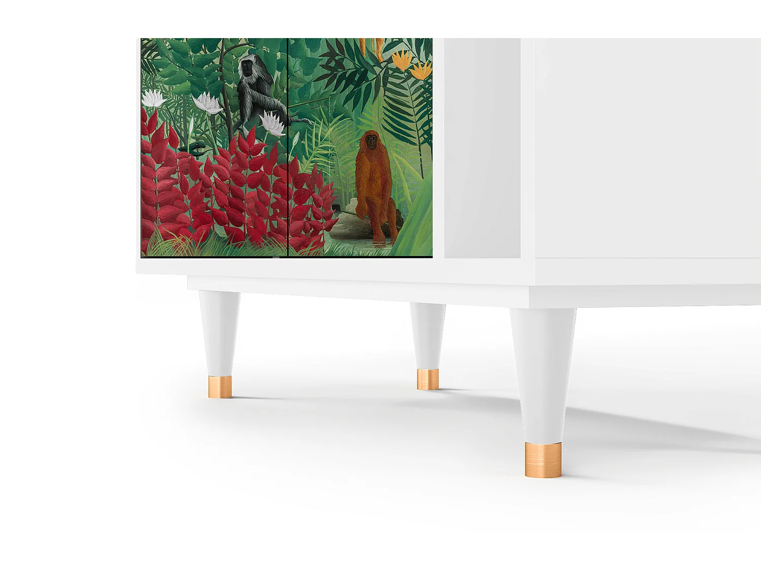 Kredens - 96х110х41 cm - BS6 - Jungles in Paris, Biały