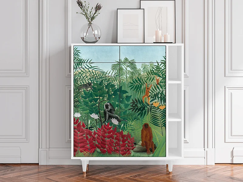 Kredens - 96х110х41 cm - BS6 - Jungles in Paris, Biały