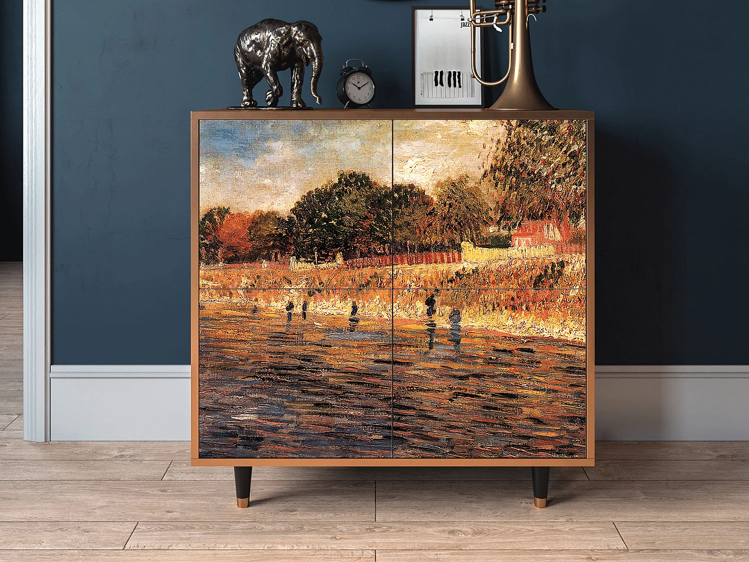 Buffet - 94x96x48 cm - BS3 - The Banks, Noyer