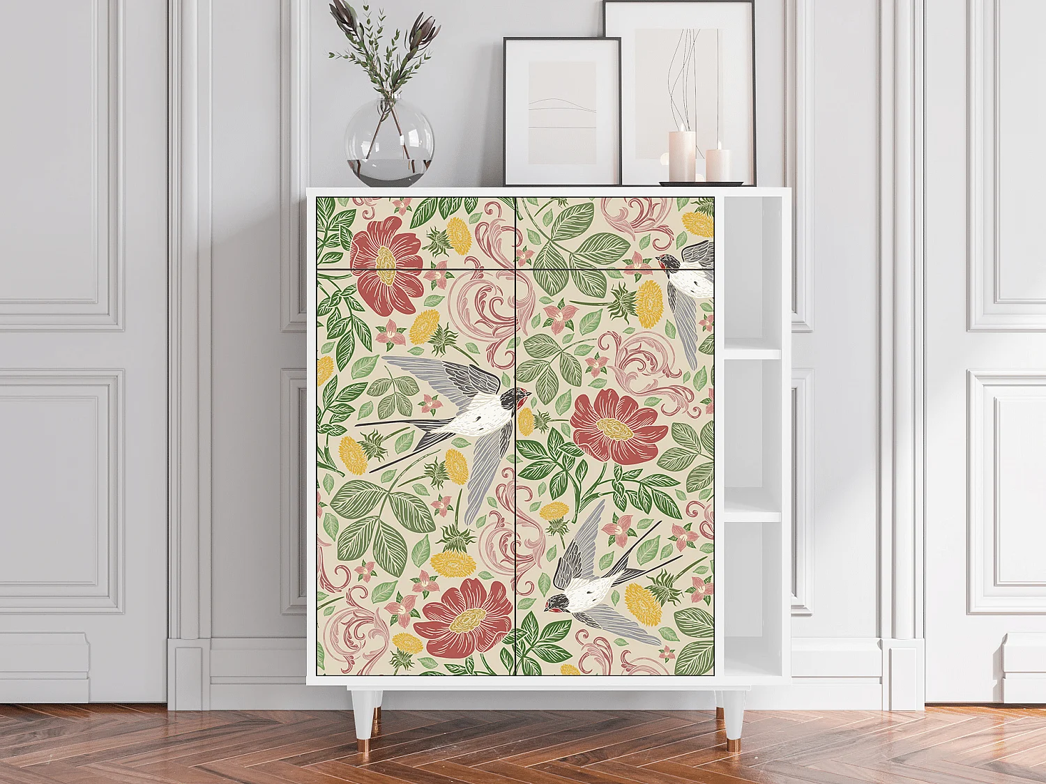 Sideboard - 96х110х41 cm - BS6 - Spring Swallow, Weiß