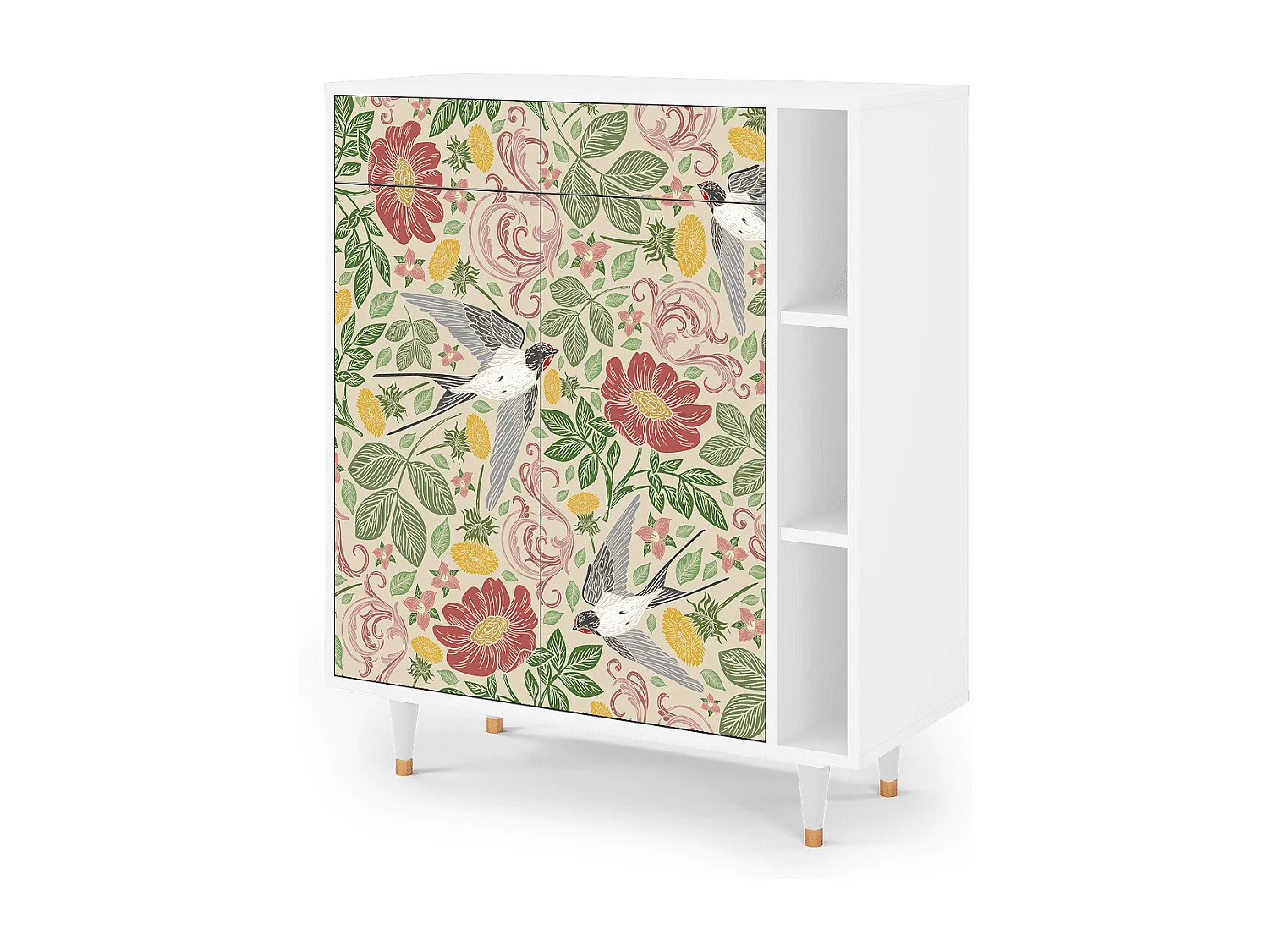 Sideboard - 96х110х41 cm - BS6 - Spring Swallow, Weiß