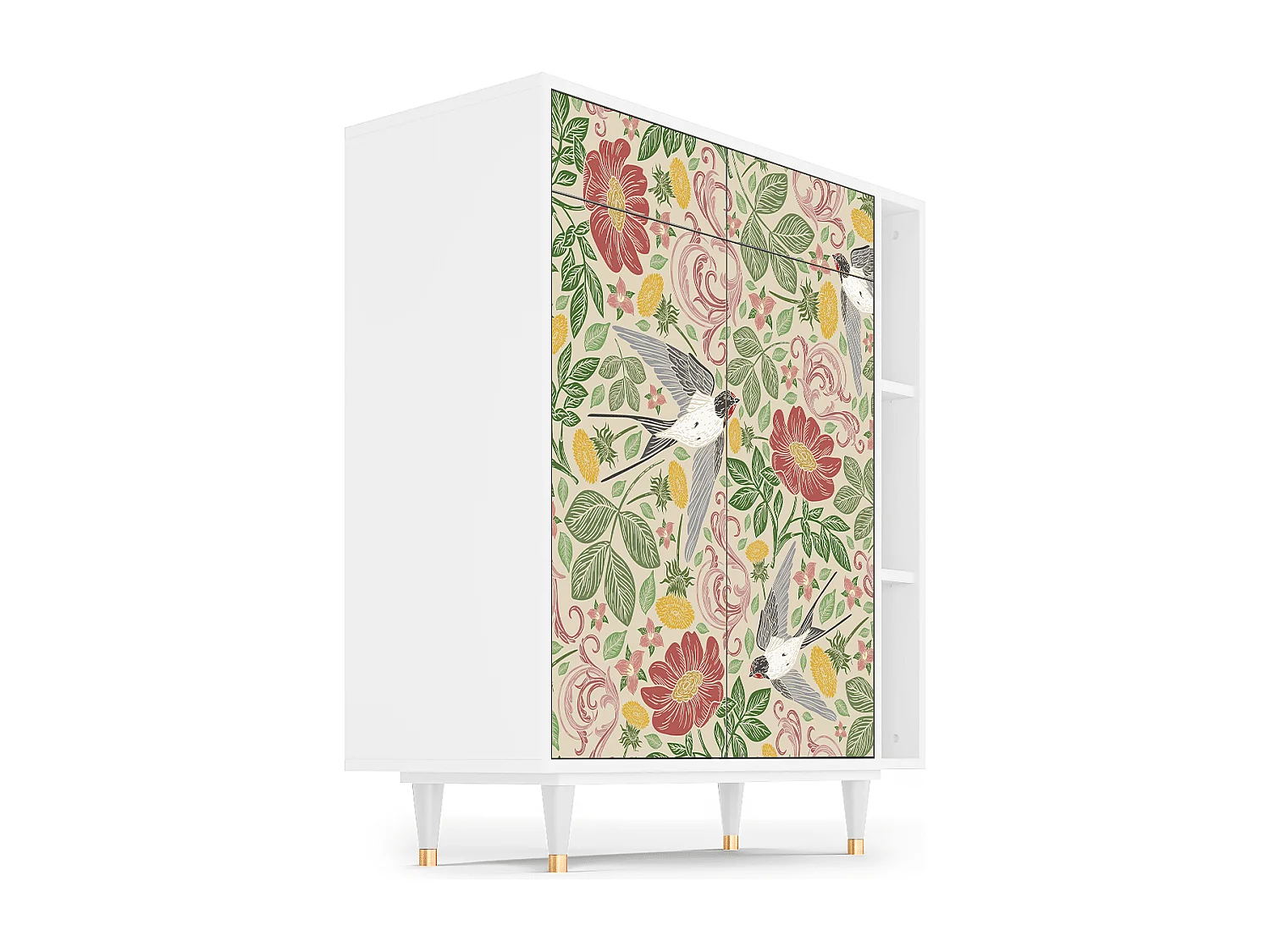 Sideboard - 96х110х41 cm - BS6 - Spring Swallow, Weiß