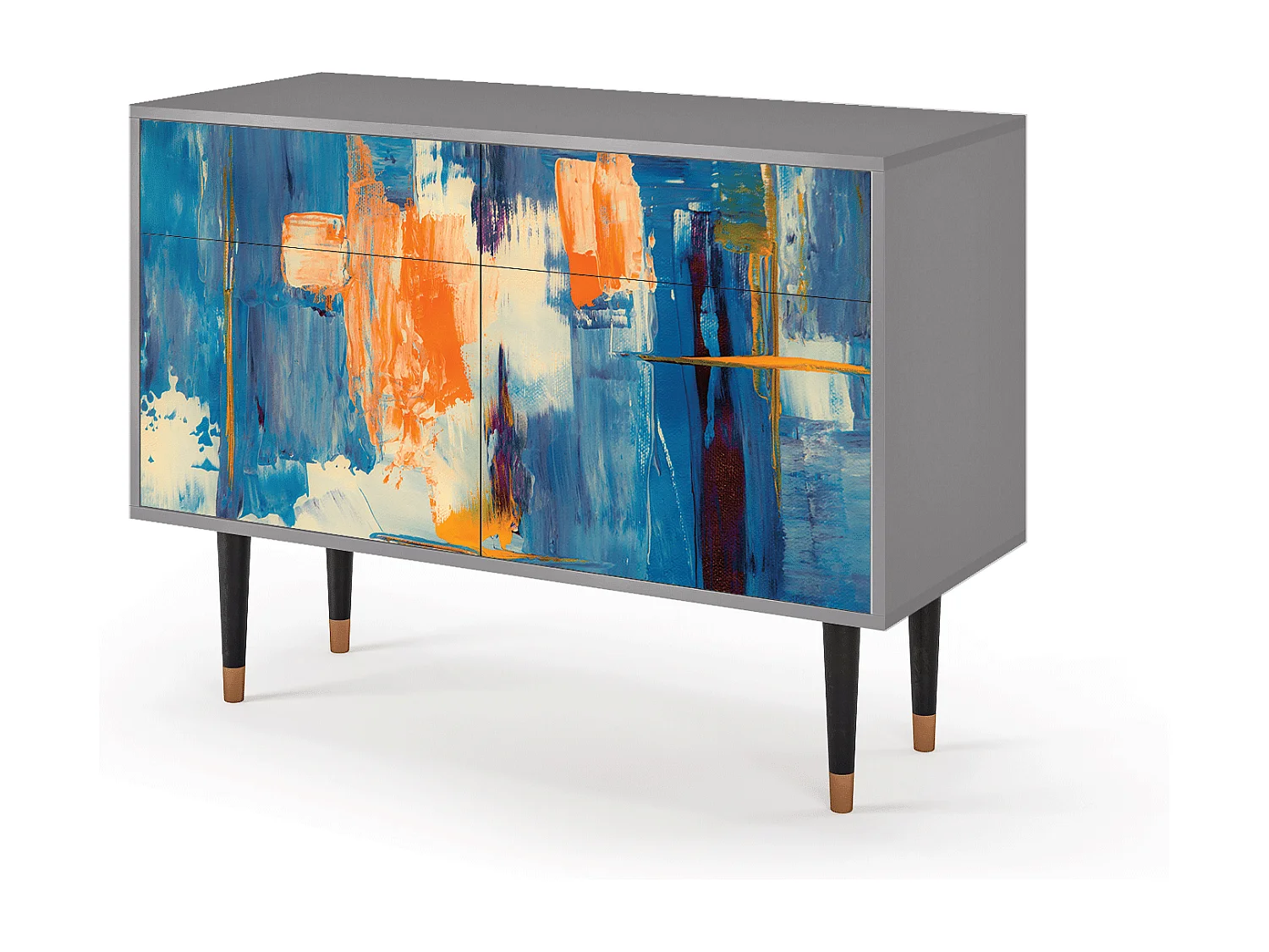 Sideboard - 115x85x48 cm - BS4 - Abstract Expressionism, Grau