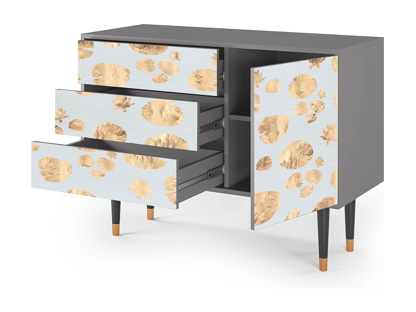 Credenza - 115х84х41 cm - S3 - Blue Giraffe, Grigio