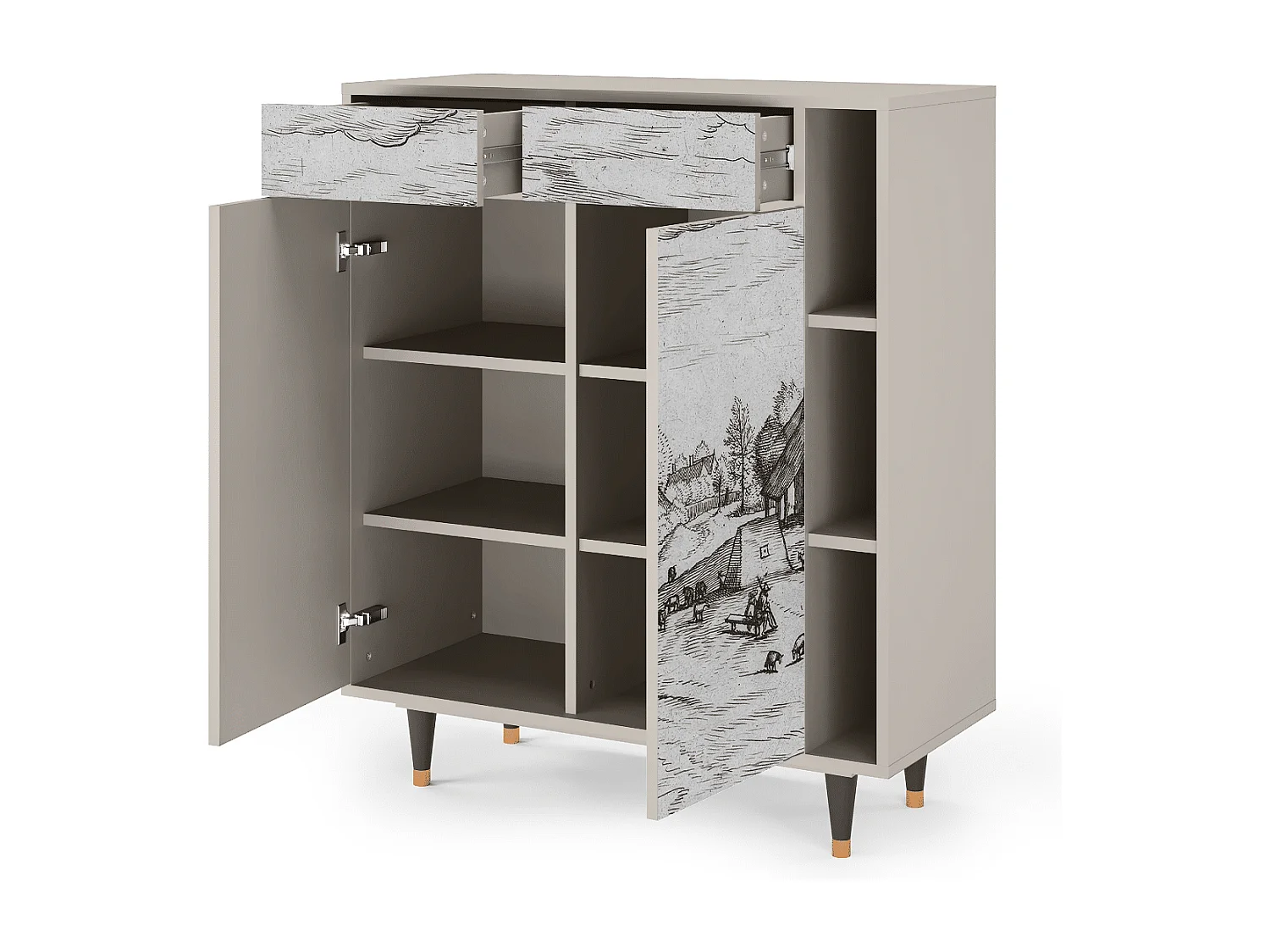 Aparador - 96х110х41 cm - BS6 - Country Village, Arena