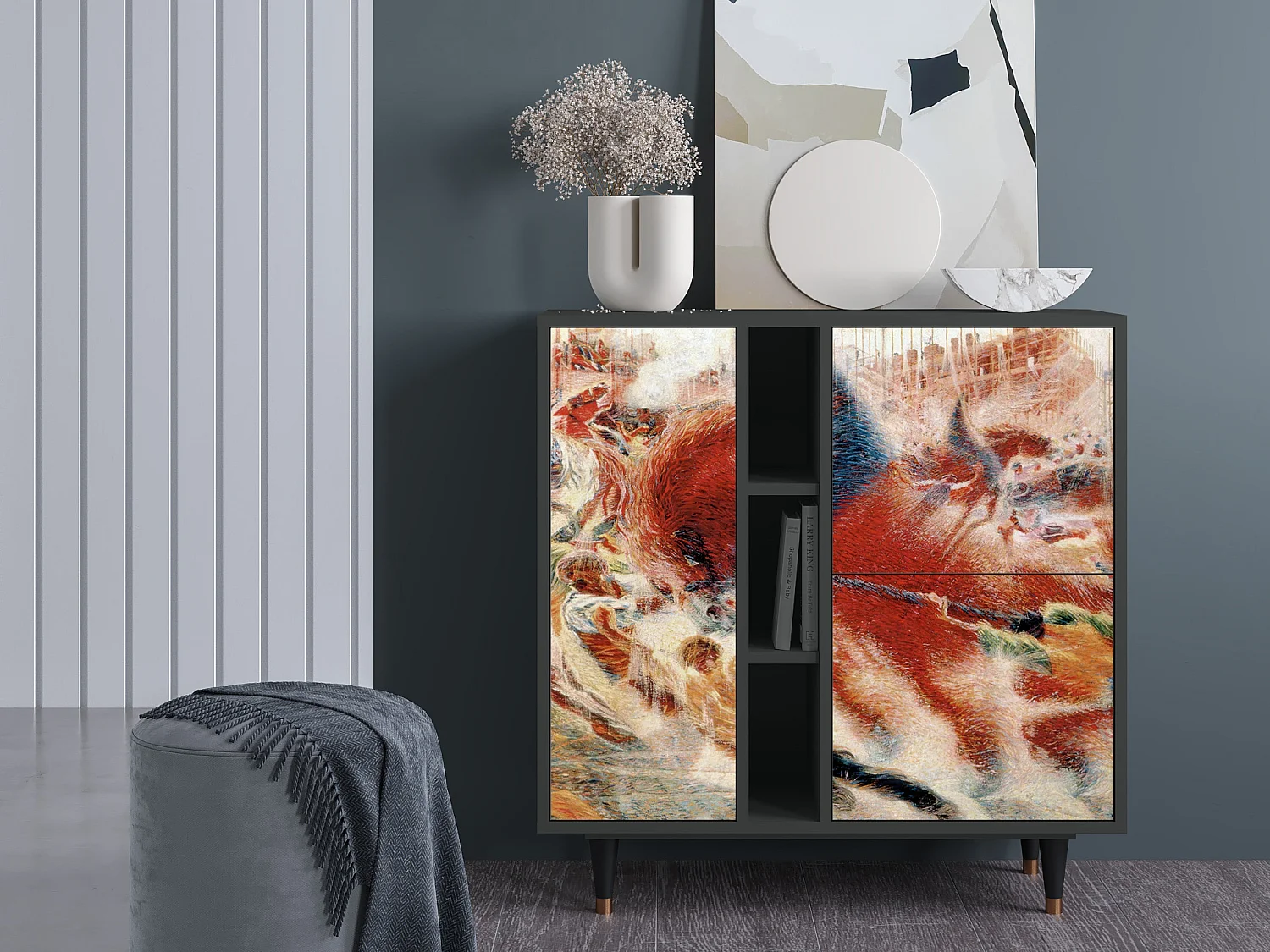 Sideboard - 94х96х41 cm - BS5 - The City Rises, Anthrazit