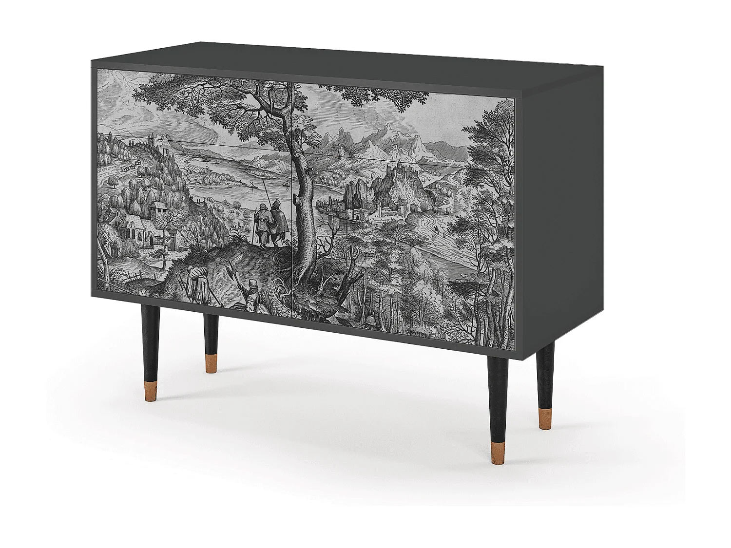 Buffet - 115x85x48 cm - BS4 - Milites Requiescentes, Anthracite